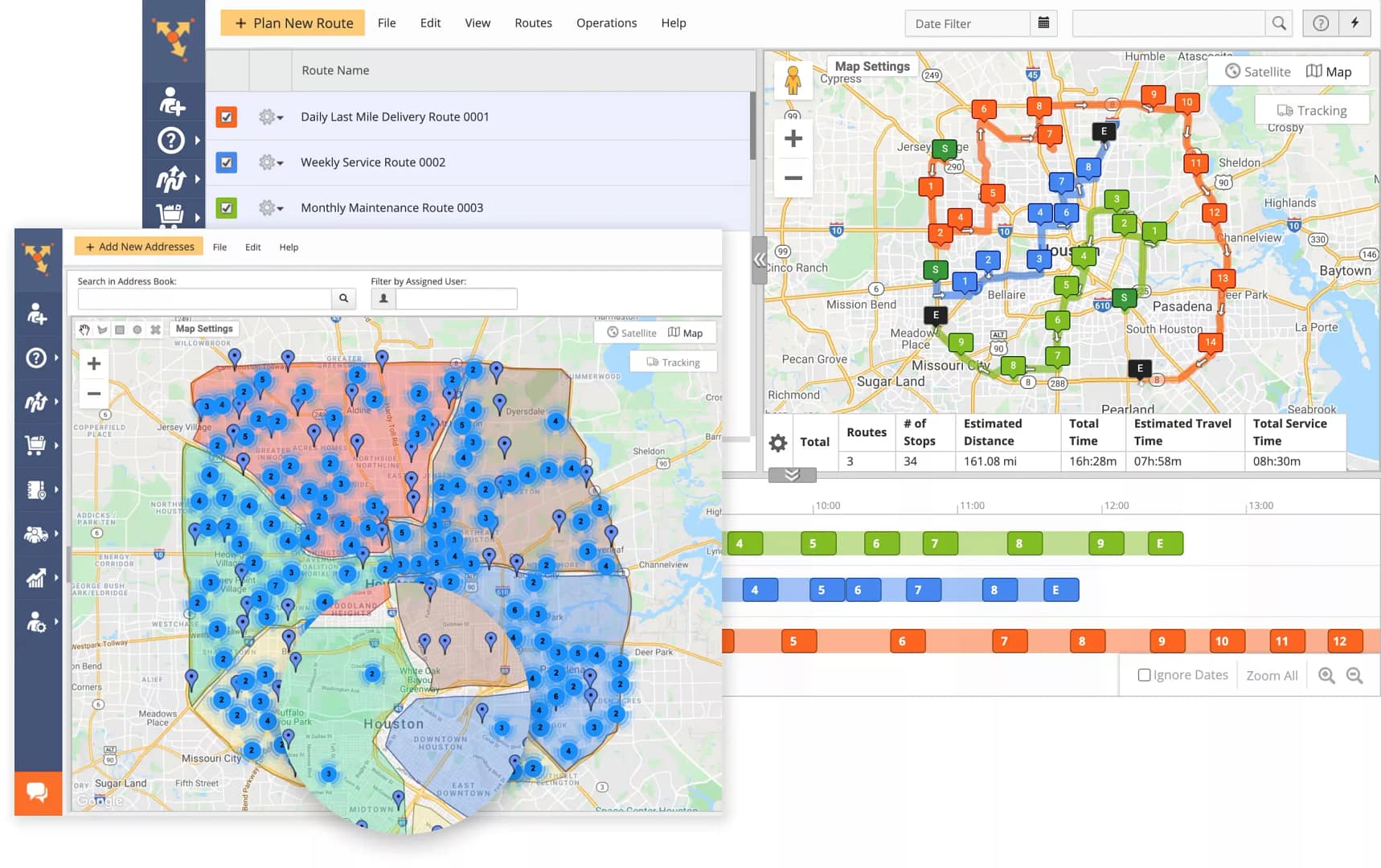 pianificazione delle consegne in zone